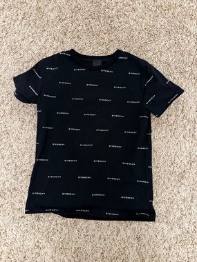 Givenchy Black Logo-Print Crewneck Tee Boys -12